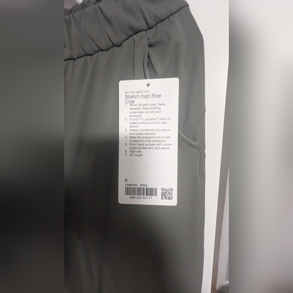 Bnwt lululemon stretch high-rise crop 23" grey sage sz 6 - Picture 4 of 5